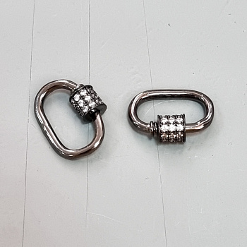 LUX Замок винтовой чёрный 19*14 мм, латунь покр.родием, 1 шт.